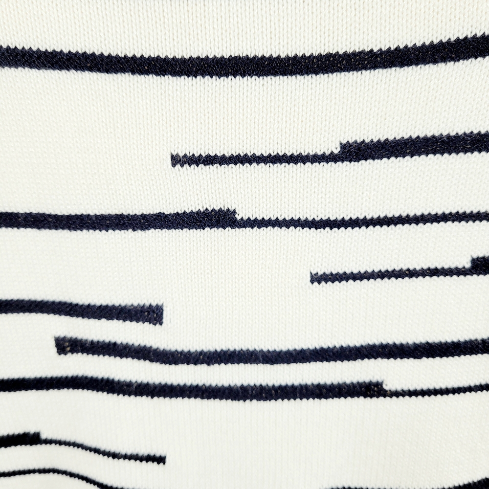 ST JOHN SPORT by Marie Gray Luxe Square Neck Knit Black White Tank Top Camisole - Picture 9 of 10
